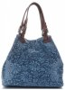 GEANȚĂ DIN PIELE shopper bag Vittoria Gotti denim V80049